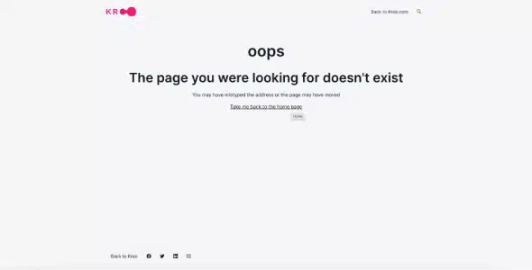 Kroo 404 Soft Error