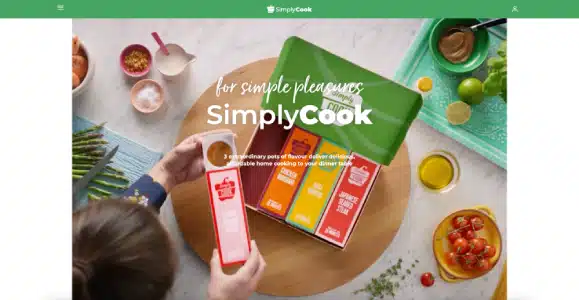 Simply Cook Video Landing Home Page