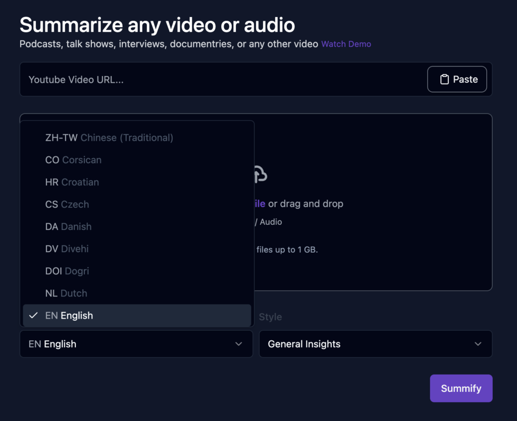 online video summarizer